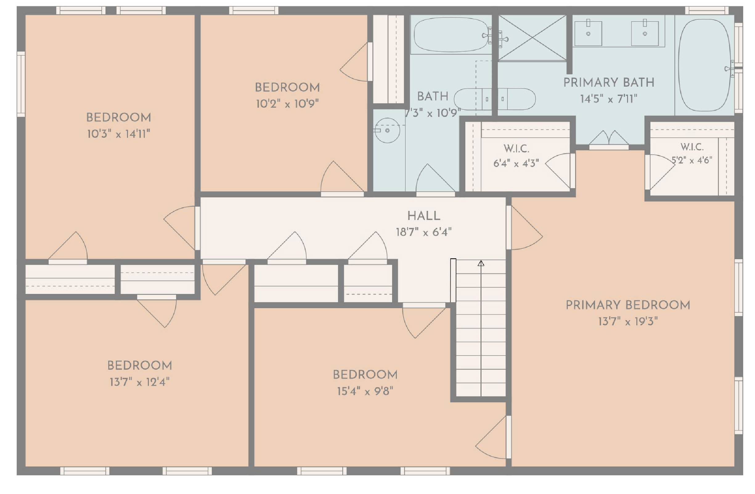 6228 Martin Road - Upper level floor plan